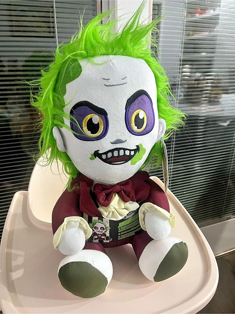 kidrobot Beetlejuice Phunny HugMe 16-Inch Vibrating Plush Toy Green & Purple